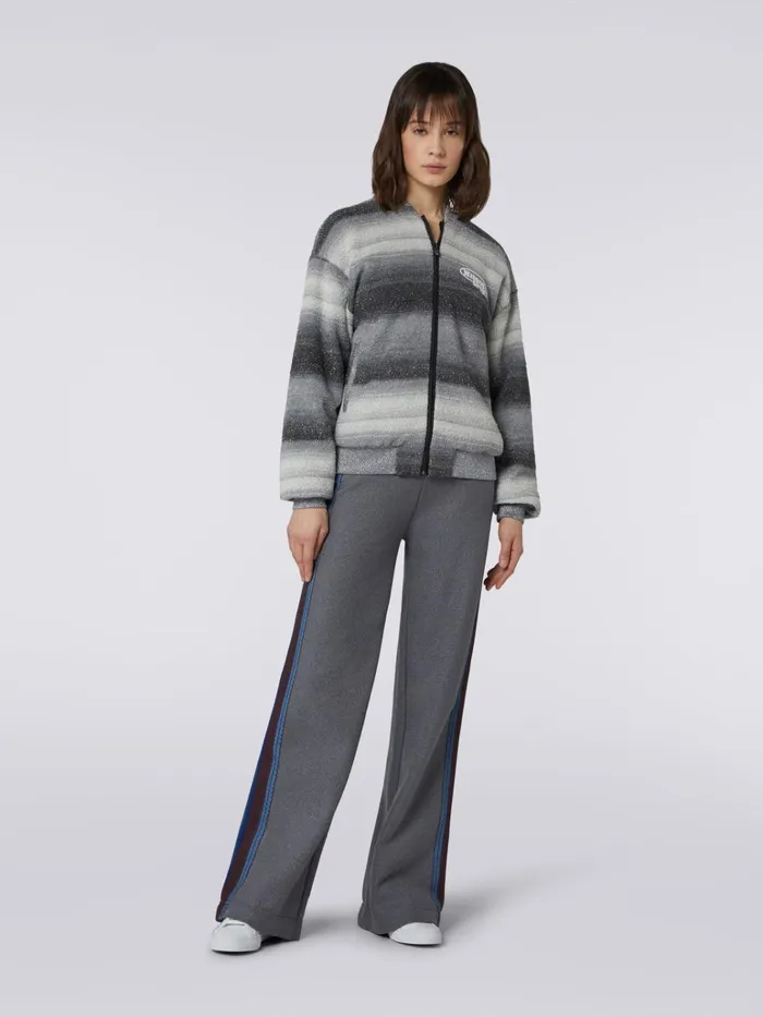 Women Wool And Cotton Blend Bomber Jacket With Lurex Multicoloured Missoni Sport Women Wool And Cotton Blend Bomber Jacket With Lurex Multicoloured Missoni Sport