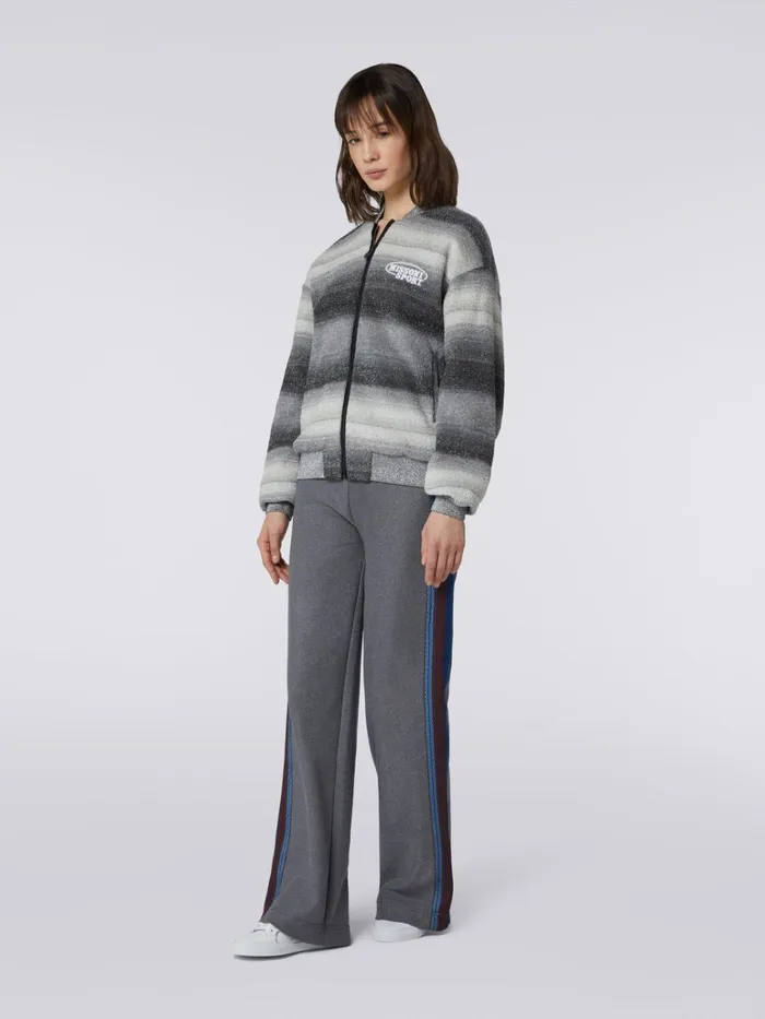 Women Wool And Cotton Blend Bomber Jacket With Lurex Multicoloured Missoni Sport Women Wool And Cotton Blend Bomber Jacket With Lurex Multicoloured Missoni Sport