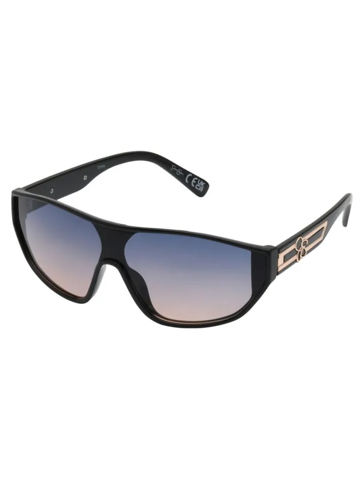 Women WrapAround Shield Sunglasses In Black Jessica Simpson Sunglasses