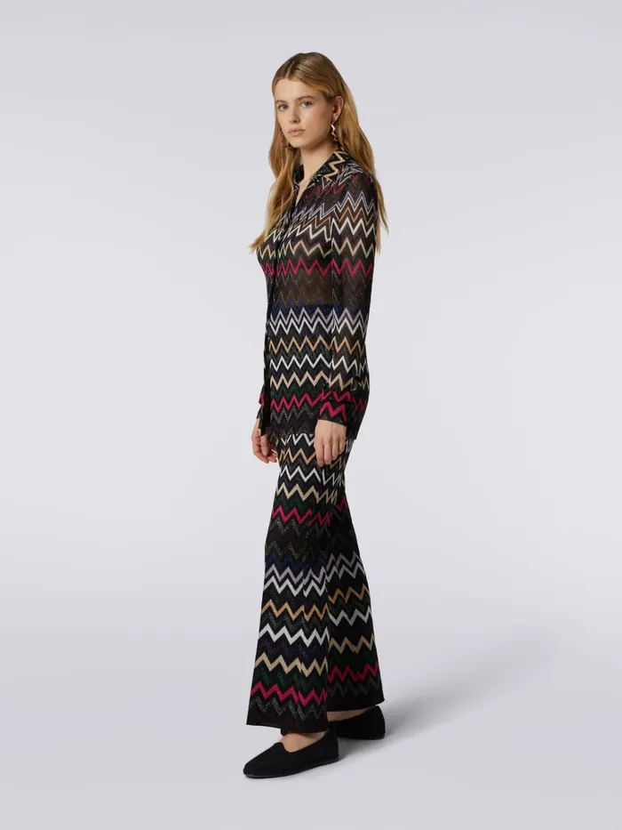 Women Zigzag Viscose Shirt With Lurex Multicoloured Missoni Blouses and Shirts Women Zigzag Viscose Shirt With Lurex Multicoloured Missoni Blouses and Shirts