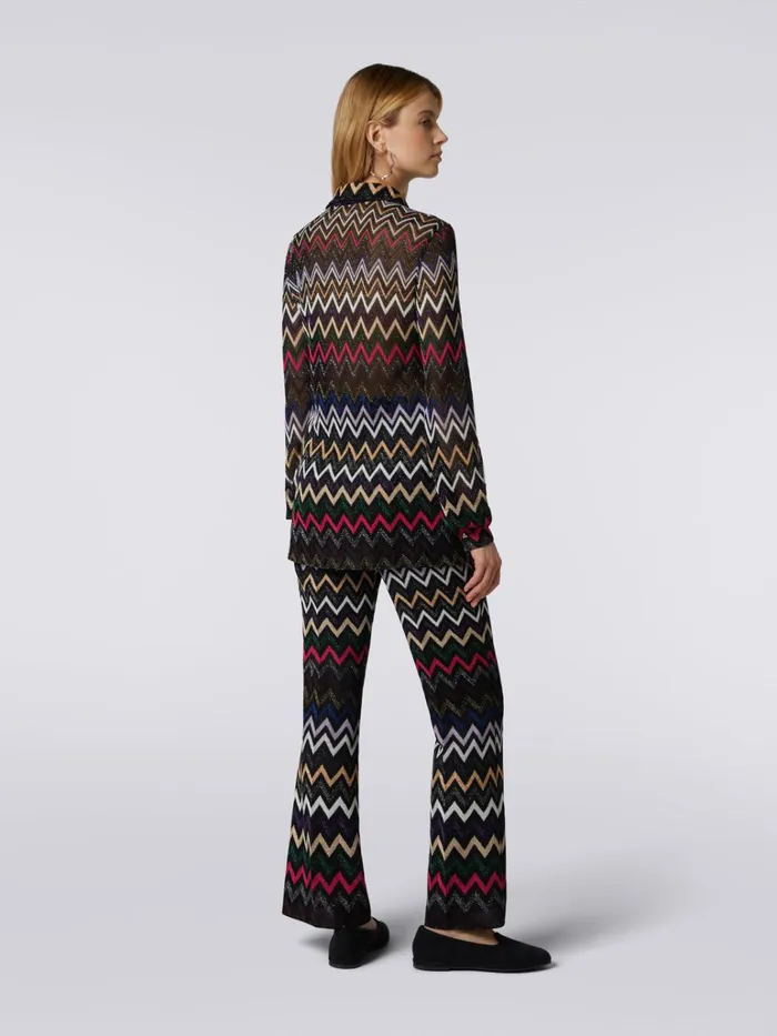 Women Zigzag Viscose Shirt With Lurex Multicoloured Missoni Blouses and Shirts Women Zigzag Viscose Shirt With Lurex Multicoloured Missoni Blouses and Shirts