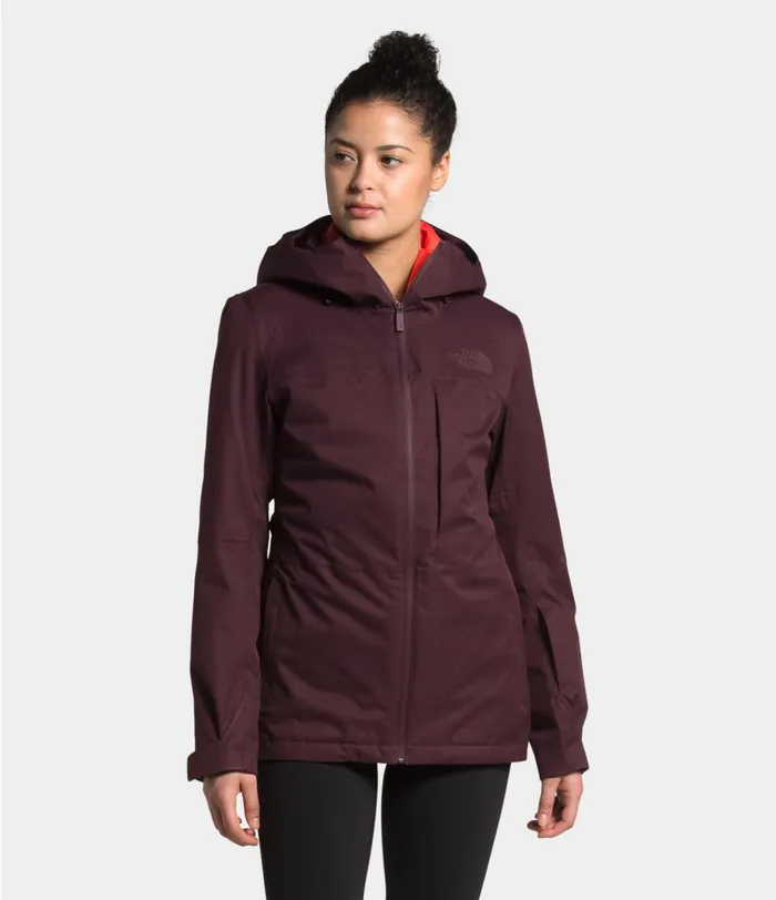 Womens The North Face 3In1 ThermoBall Eco Snow Triclimate Jacket Root Brown Heatherflare Womens The North Face 3In1 ThermoBall Eco Snow Triclimate Jacket Root Brown Heatherflare