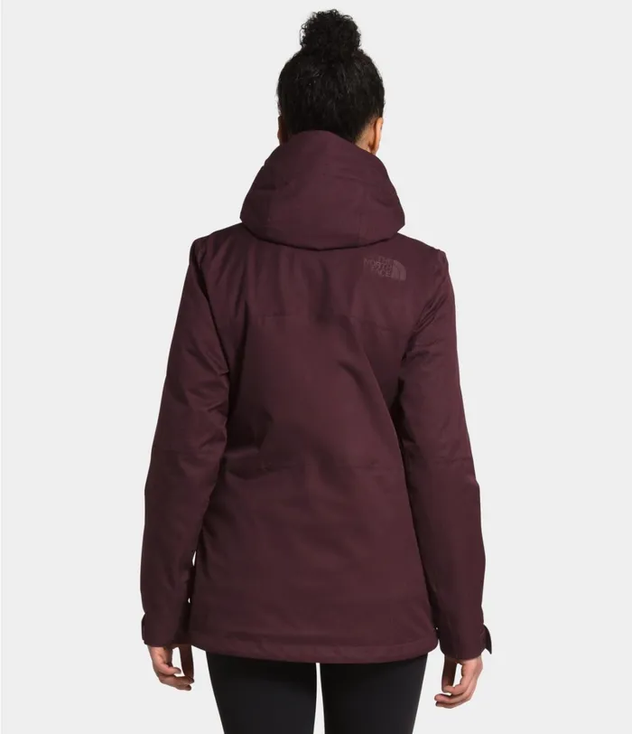 Womens The North Face 3In1 ThermoBall Eco Snow Triclimate Jacket Root Brown Heatherflare