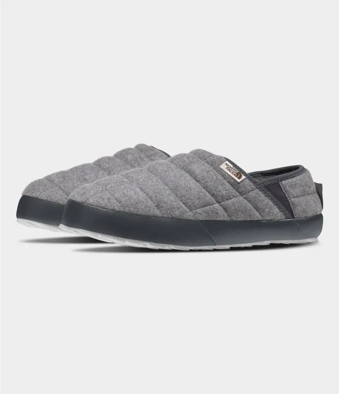 Womens The North Face Boots ThermoBall Traction Mule V Wool Tnf Medium Grey Heathertnf White