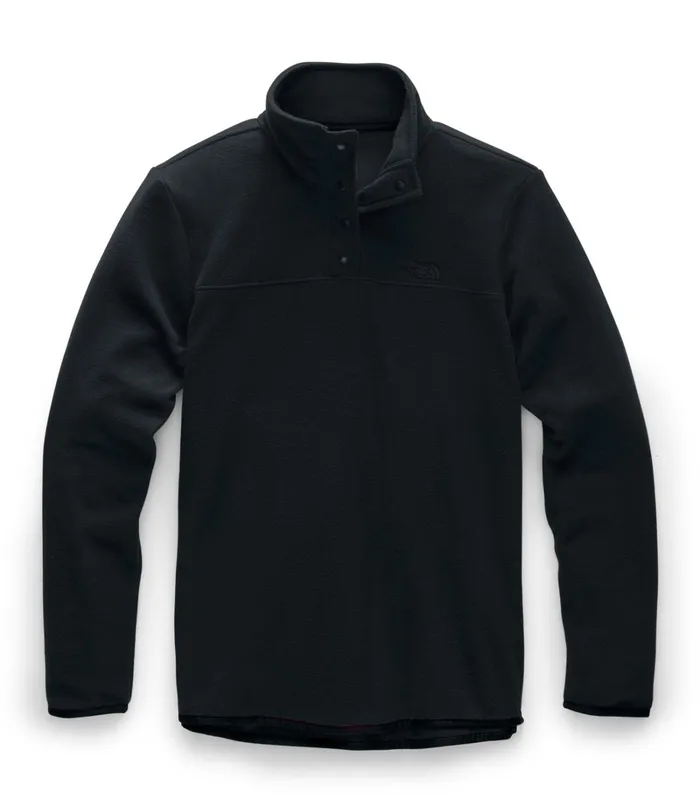 Womens The North Face Hoodies and Sweatshirts TKA Glacier SnapNeck Pullover Tnf Blacktnf Black