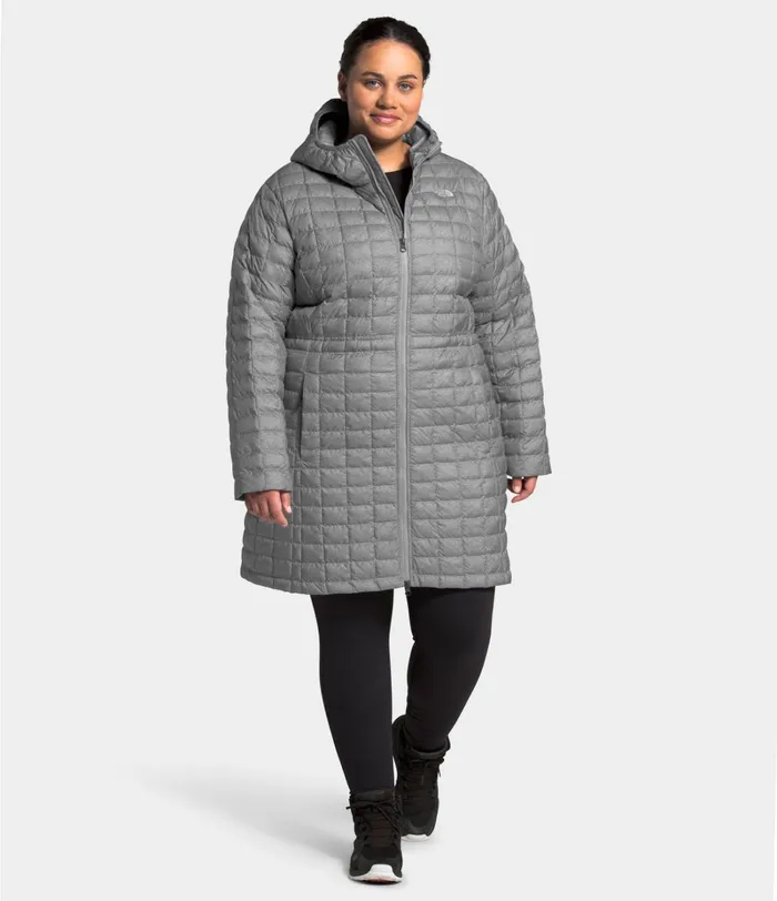 Womens The North Face Insulated and Down Jackets Plus ThermoBall Eco Parka Tnf Medium Grey Heather