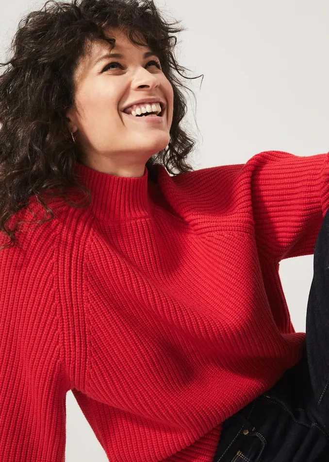 Yaretzi Ribbed Jumper Red Women Phase Eight Knitwear