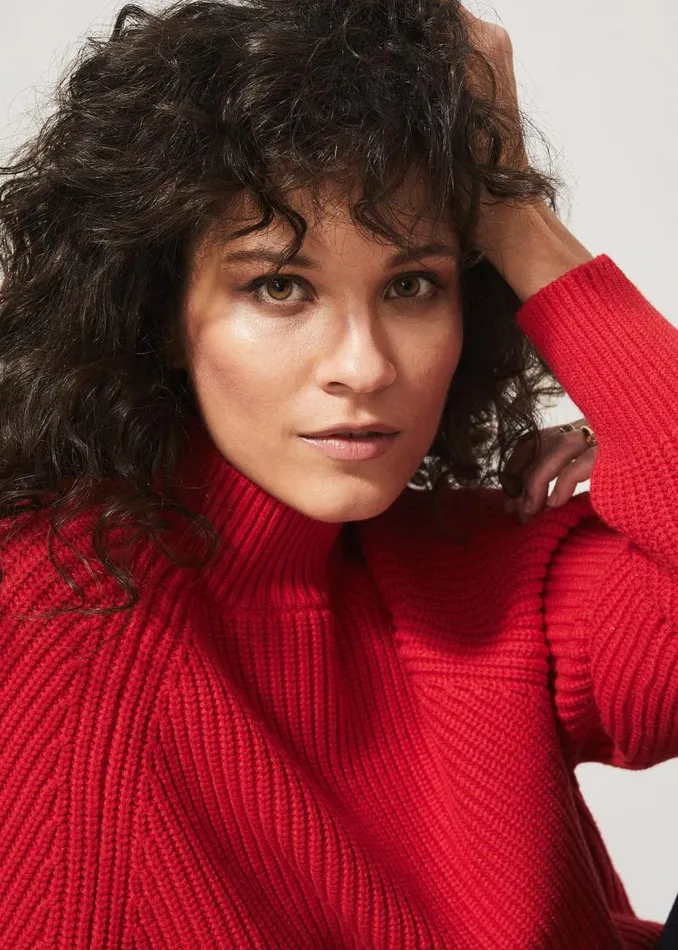 Yaretzi Ribbed Jumper Red Women Phase Eight Knitwear