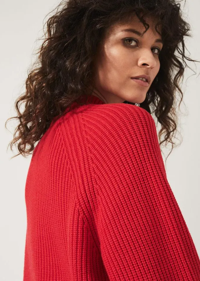 Yaretzi Ribbed Jumper Red Women Phase Eight Knitwear